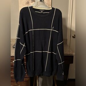 Nautica navy blue pullover Crewneck sweater size XL